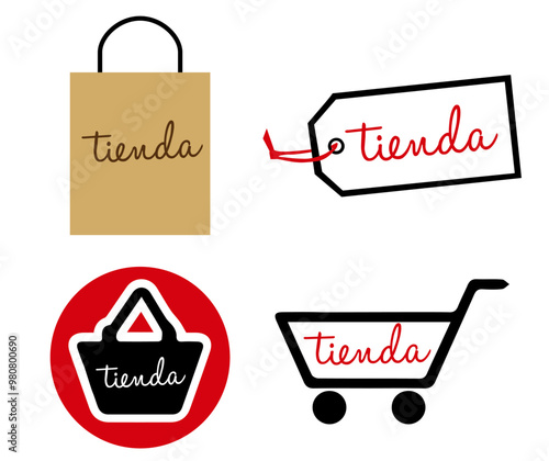 iconos de tienda compras y venta