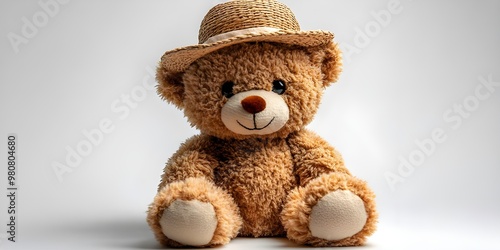 a stuffed animal wearing a hat

 photo