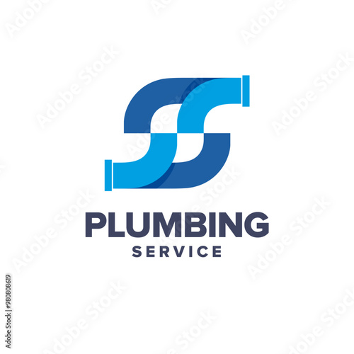 Vector logo design for business. Plambing abstract sign.