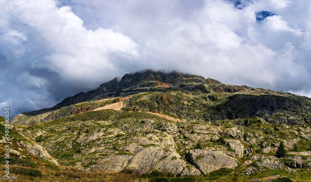 Mountain landscape with sky and clouds Mountain landscape with sky and clouds