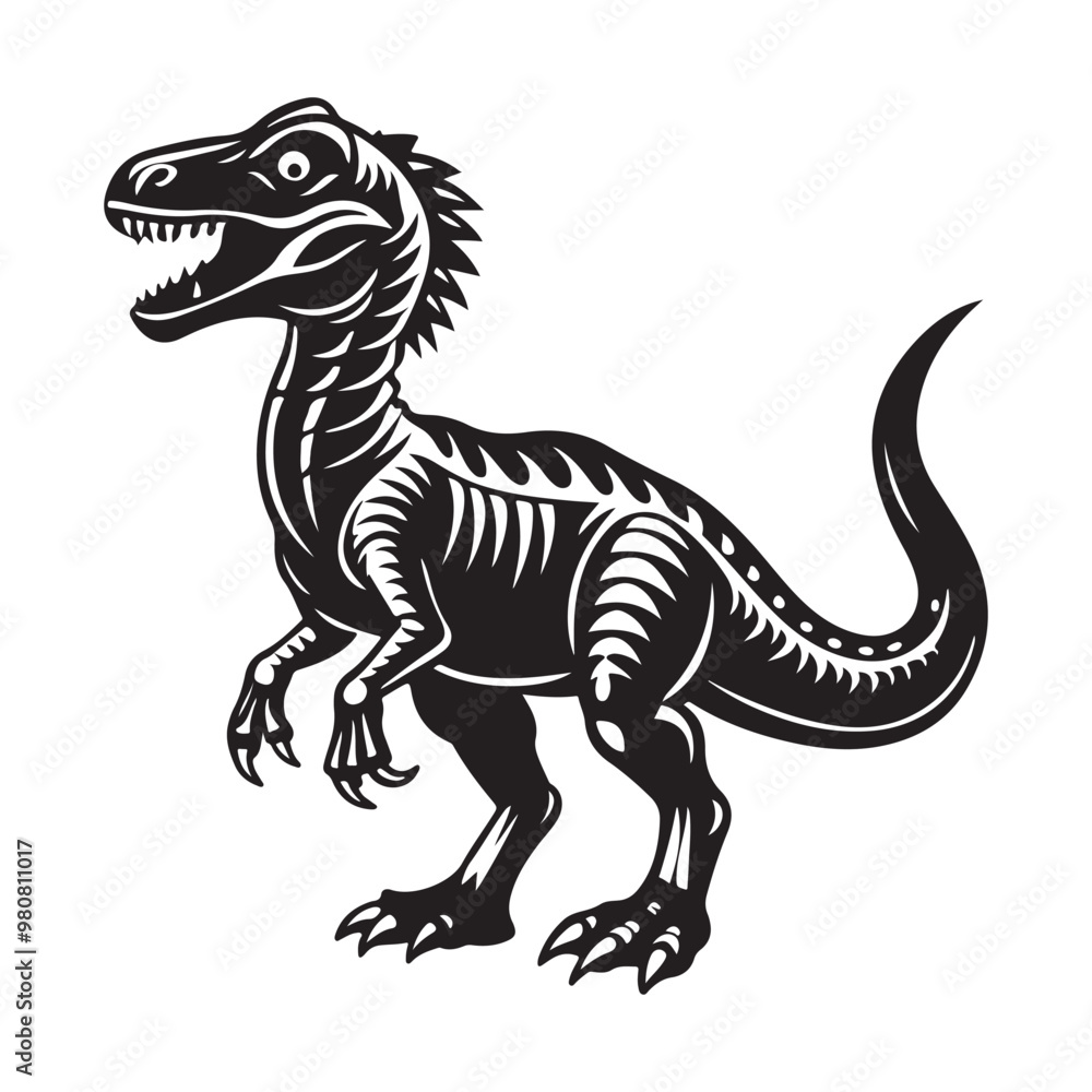 Dinosaur scene vector. Dinosaur scene vector.