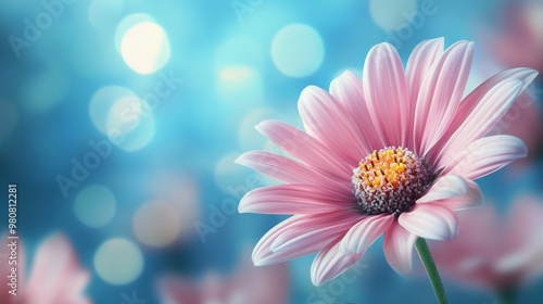 Colorful paper flowers in soft pastel hues arranged artistically against a teal background