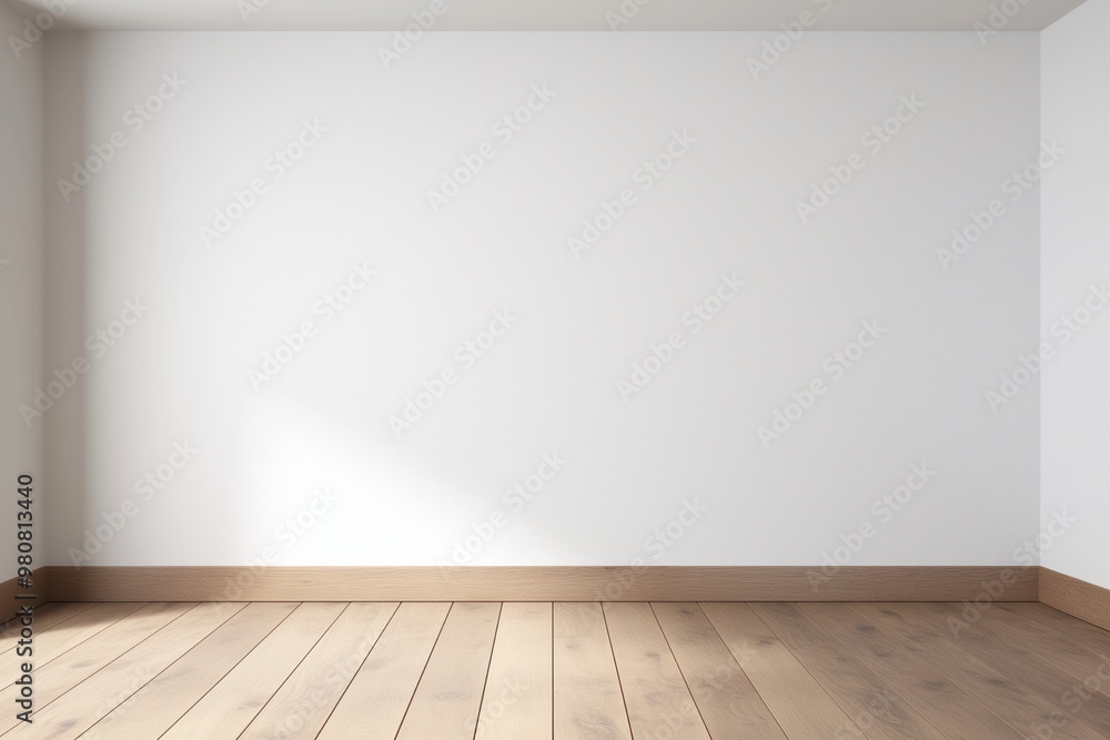 Empty white wall and wooden floor copy space 3d background Empty white wall and wooden floor copy space 3d background