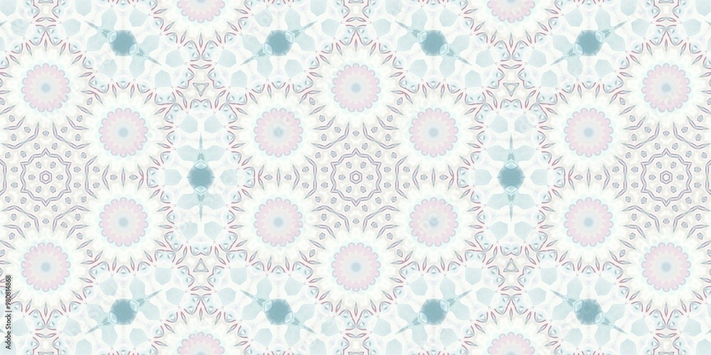Abstract Kaleidoscope Geometry Psychedelic Art Pastel Pink Blue White Pattern Background Abstract Kaleidoscope Geometry Psychedelic Art Pastel Pink Blue White Pattern Background