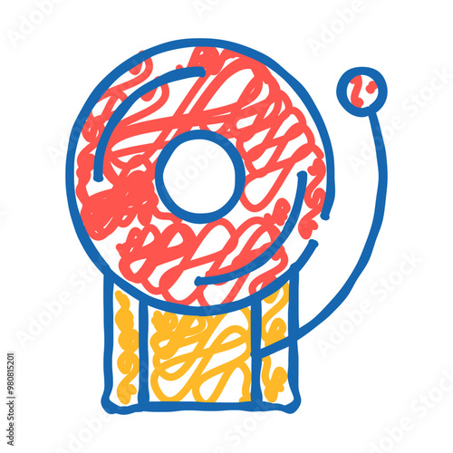 alarm signalization doodle icon sketch vector. alarm signalization sign. isolated symbol illustration