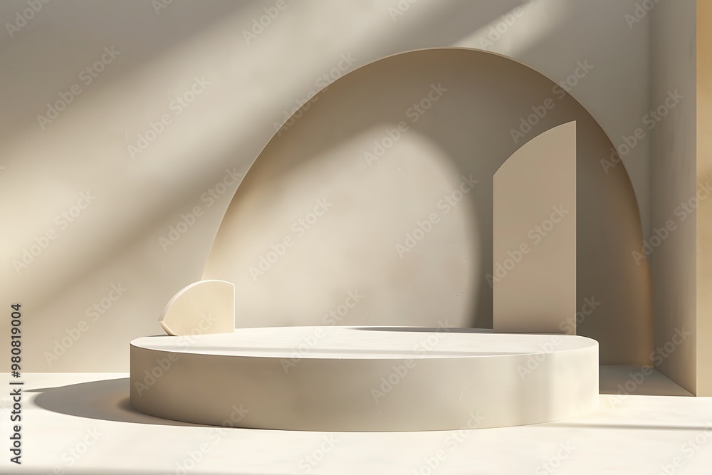 3d product unique platform in minimalistic style, Minimalist White Product Display Platform With Natural Light, Podium background for promotional products. Studio podium for product advertising.
3d product unique platform in minimalistic style, Minimalist White Product Display Platform With Natural Light, Podium background for promotional products. Studio podium for product advertising.