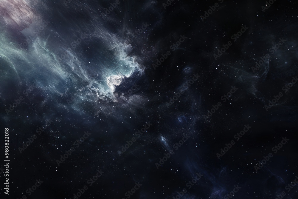 Dark nebula with gas clouds and stars in deep space. Abstract outer space background for science and astronomy. Dark nebula with gas clouds and stars in deep space. Abstract outer space background for science and astronomy.