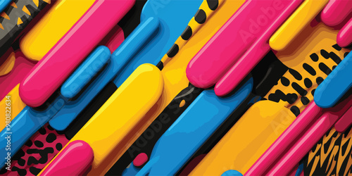 Captivating abstract design featuring bold, vibrant colors and dynamic shapes artwork exudes energy and creativity, making it perfect for modern spaces or digital projects