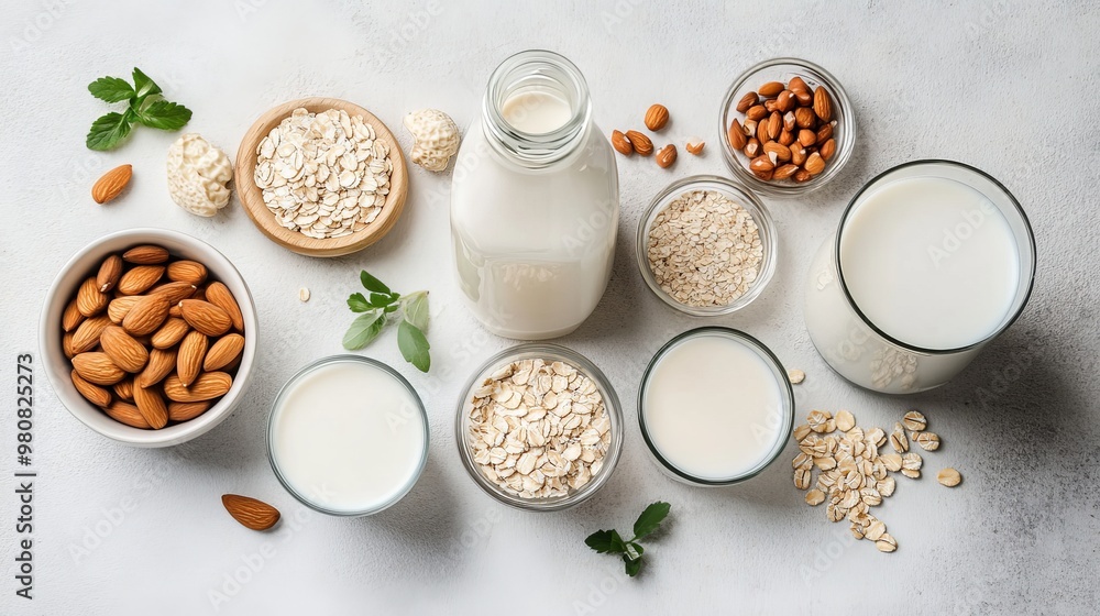 Experiment with plant-based milk alternatives like almond, soy, or oat milk in your diet. Experiment with plant-based milk alternatives like almond, soy, or oat milk in your diet.