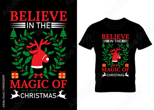 Christmas merry holiday  vector custom marketing personal professional t shirt design template .