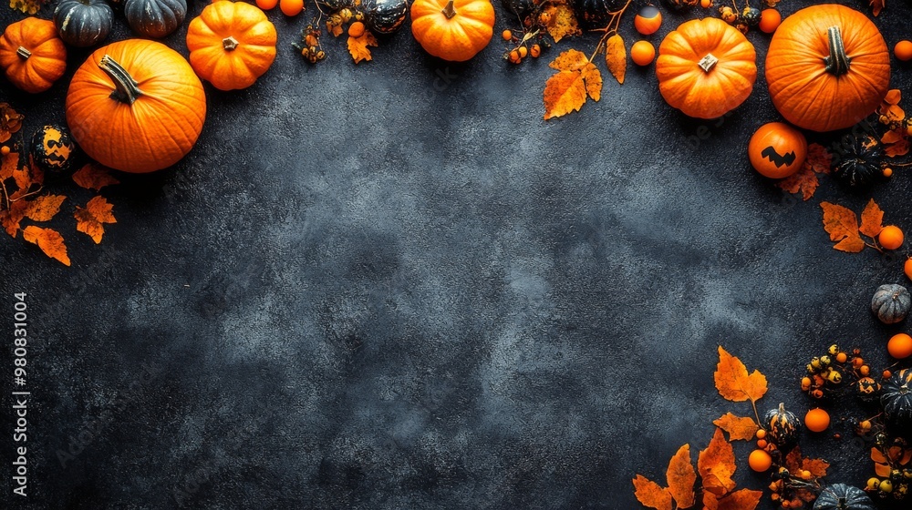 Cozy autumn evening with carved pumpkins and candlelight by the window in a serene setting Cozy autumn evening with carved pumpkins and candlelight by the window in a serene setting