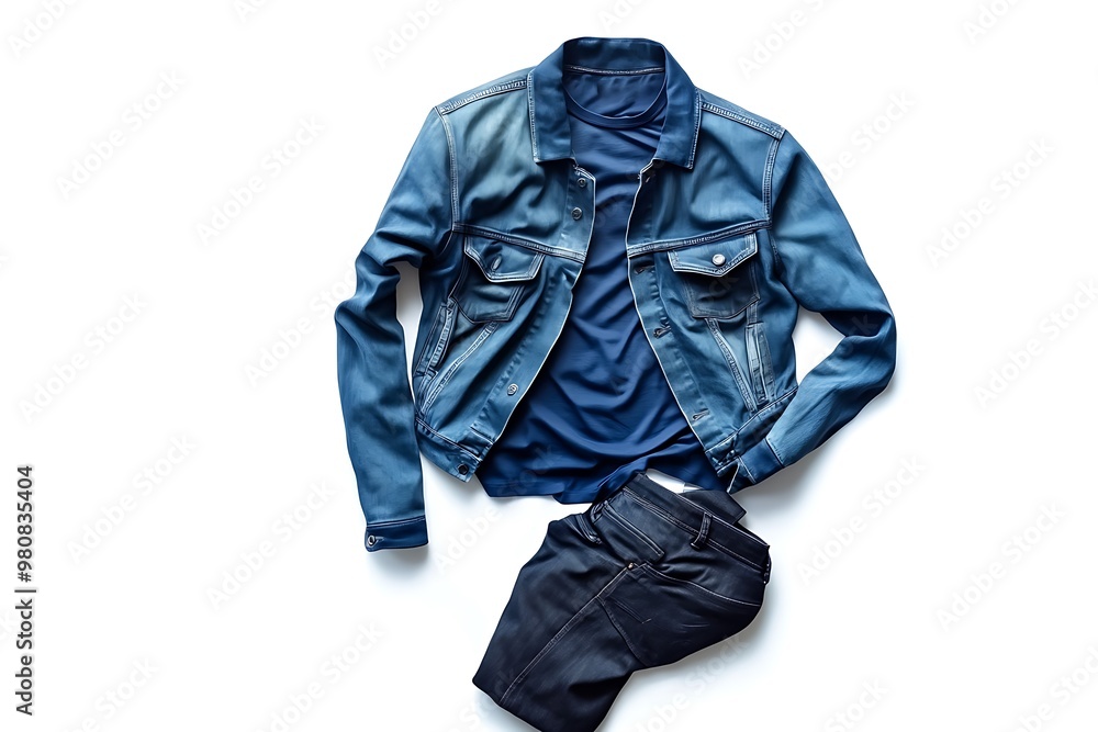 Set of men's clothes on a light background. Set of men's clothes on a light background.