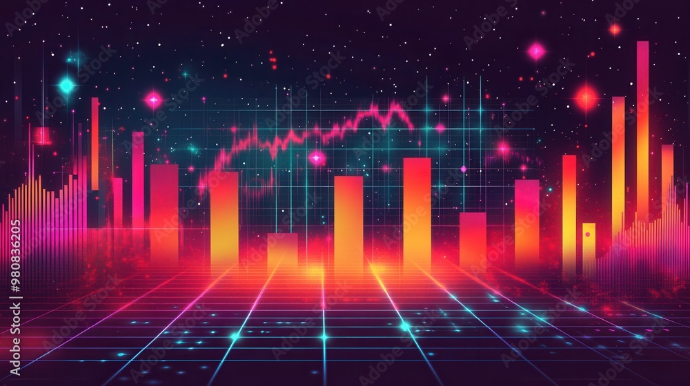 Vibrant Data Visualization with Chart and Graph Elements Vibrant Data Visualization with Chart and Graph Elements