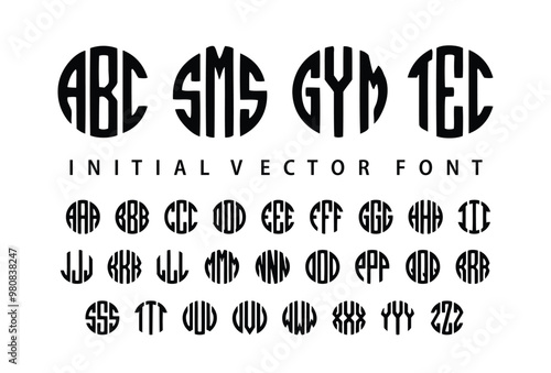 Elegant monogram alphabet letters font and number. Classic Lettering Minimal Fashion Designs. Typography modern serif fonts regular decorative vintage concept. vector illustration