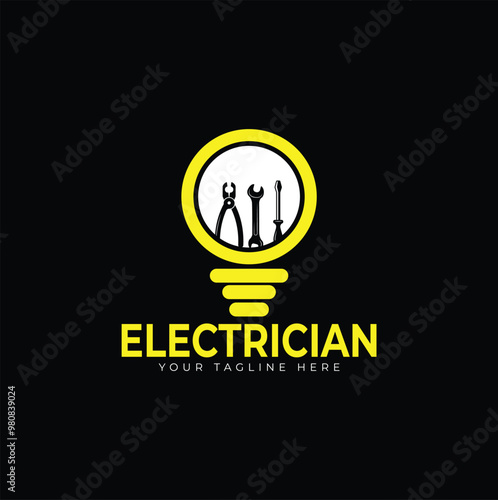 Vector logo of electrician and electronics repair