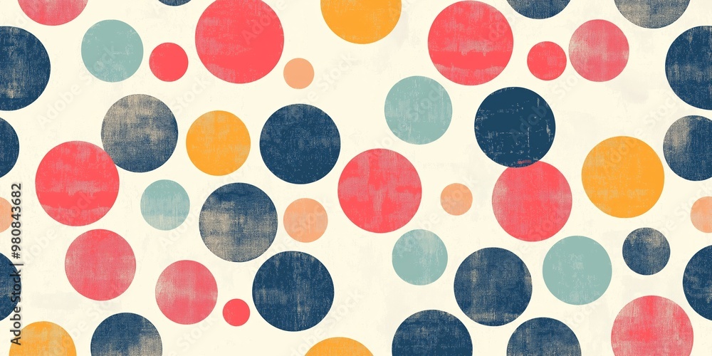 A colorful pattern of circles with a blue and pink circle in the middle. The circles are all different sizes and colors A colorful pattern of circles with a blue and pink circle in the middle. The circles are all different sizes and colors