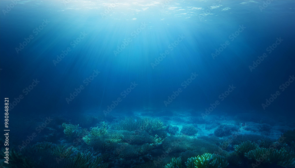 Sea or ocean underwater deep nature background