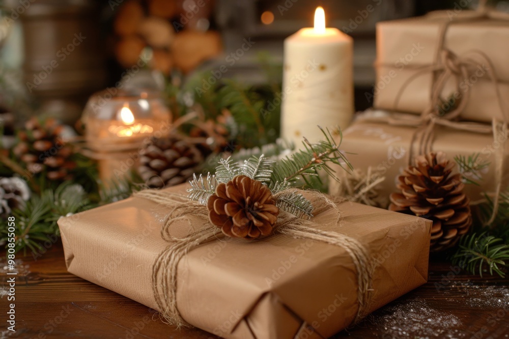 To create a warm and festive Christmas ambience, combine rustic pine cone decorations with candlelight, handmade crafts, and traditional ornaments for an elegant and cozy celebration To create a warm and festive Christmas ambience, combine rustic pine cone decorations with candlelight, handmade crafts, and traditional ornaments for an elegant and cozy celebration