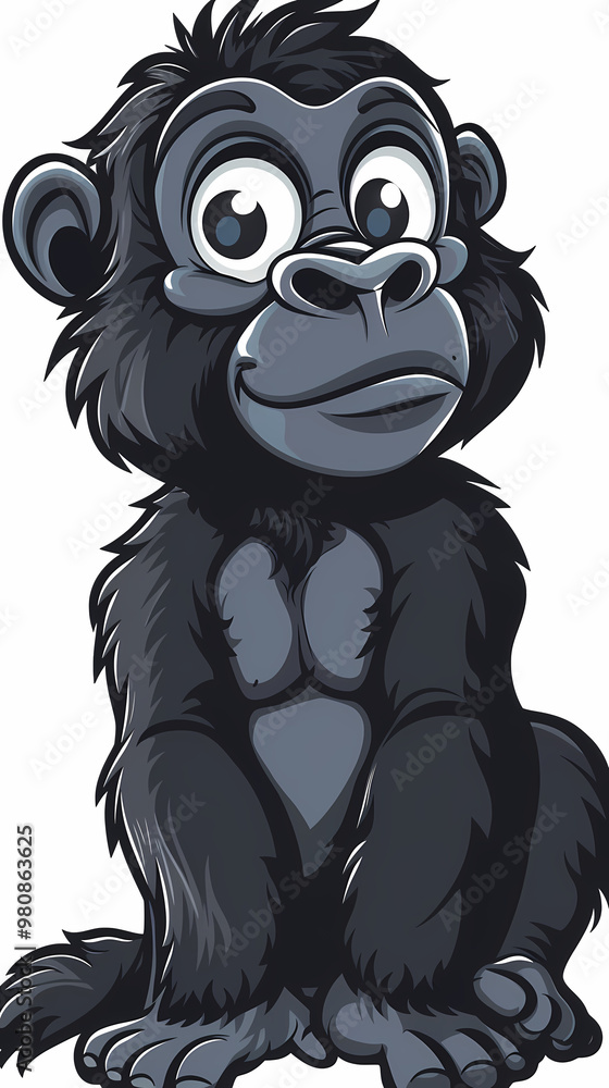 Obraz premium gorilla catoon cute vector image