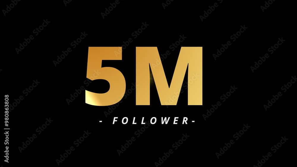 5M Follower Golden Text And Fire Work Animation 5M Follower Golden Text And Fire Work Animation