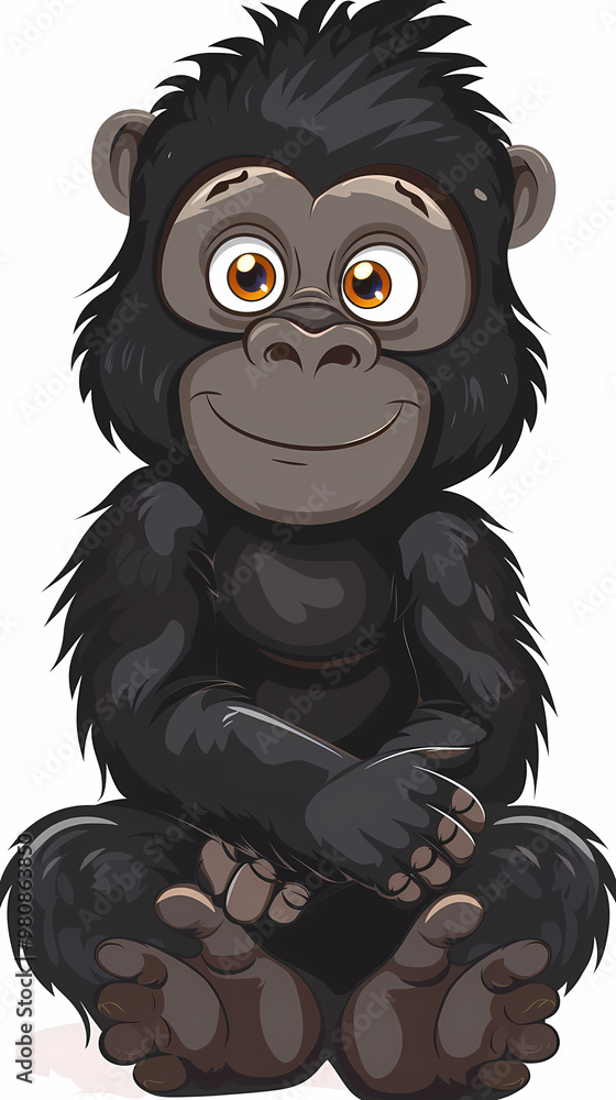 Fototapeta premium gorilla catoon cute vector image