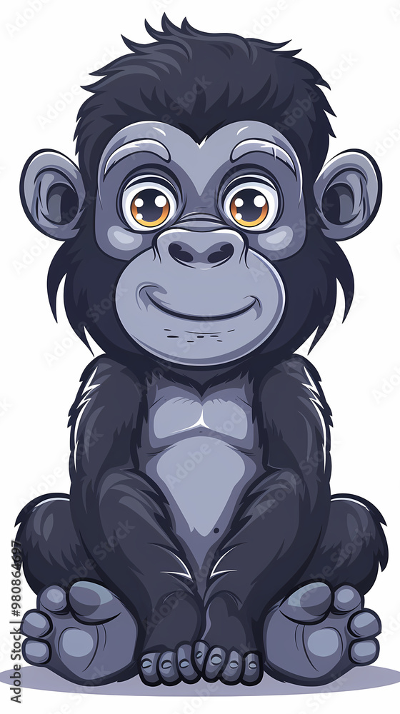 gorilla catoon cute vector image gorilla catoon cute vector image