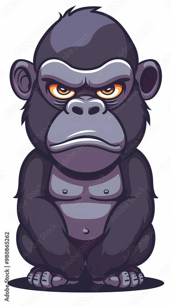 Obraz premium gorilla catoon cute vector image