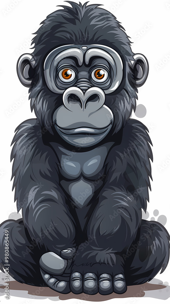 gorilla catoon cute vector image gorilla catoon cute vector image