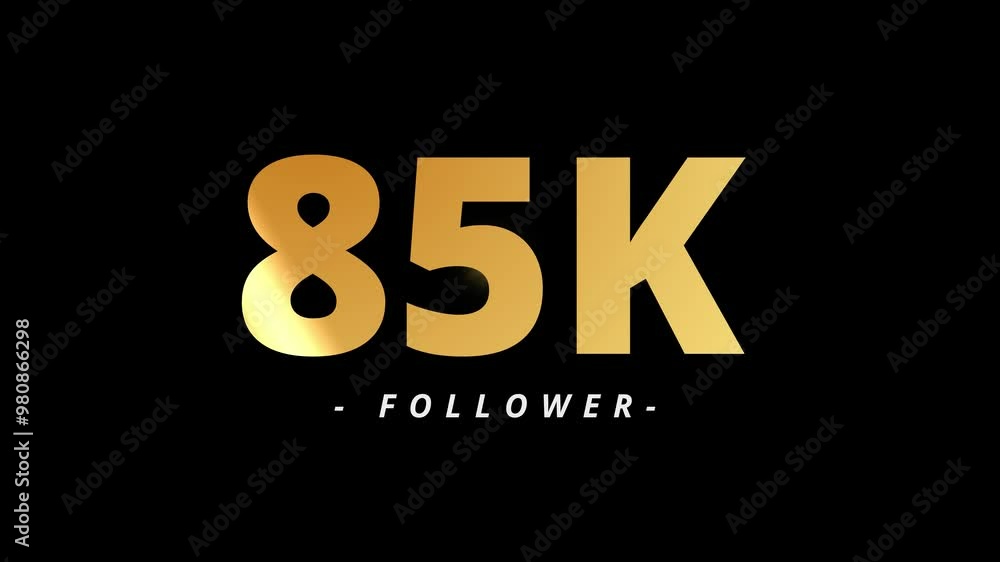 85k Follower Golden Text And Fire Work Animation 85k Follower Golden Text And Fire Work Animation
