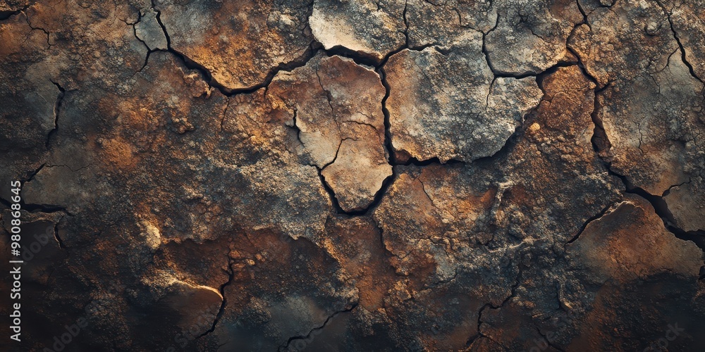 Cracked earth texture showcasing dry, arid land. Cracked earth texture showcasing dry, arid land.