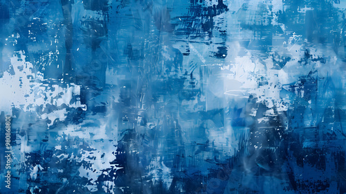 Abstract Blue Painting Background