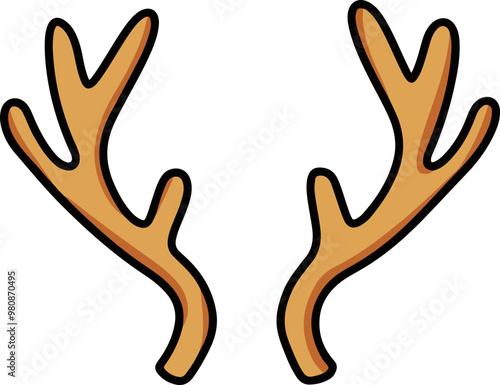 Stylized Vector Antlers Design for Creative Projects