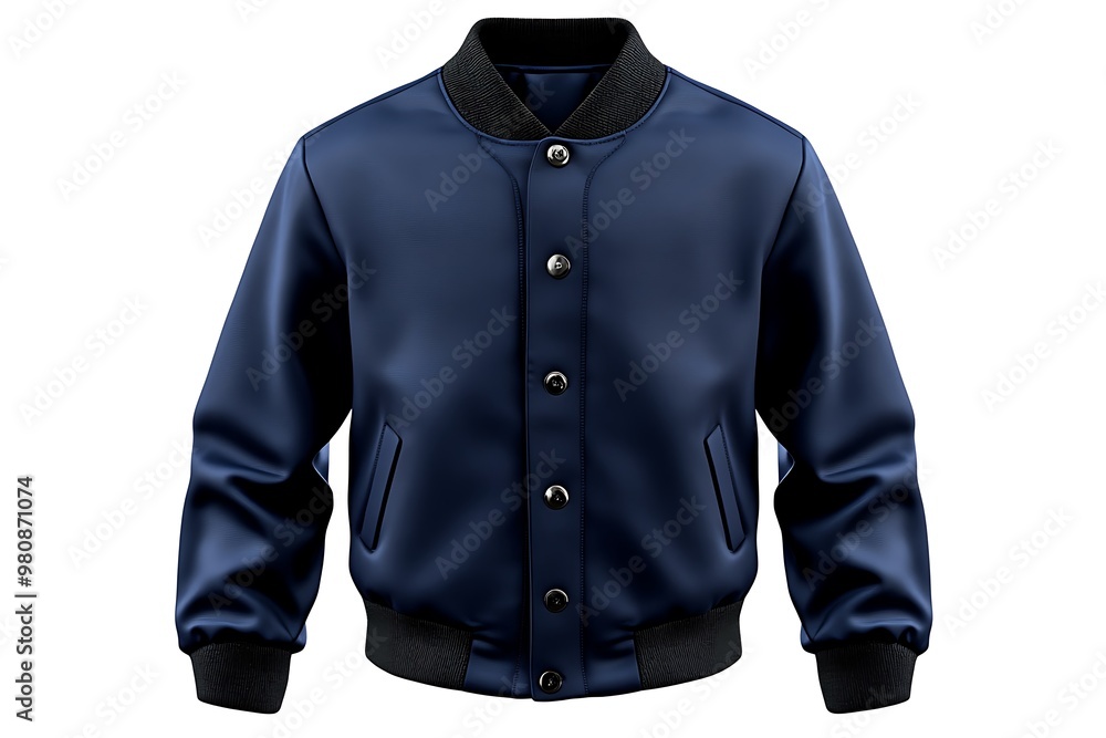 dark blue bomber jacket and blacksweater isolated on white background dark blue bomber jacket and blacksweater isolated on white background