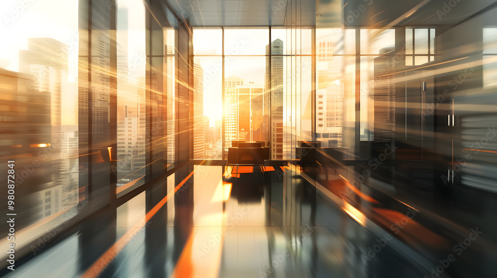 Abstract blurred office interior room; blurry workspace with defocused effect; suitable for business concept backgrounds Abstract blurred office interior room; blurry workspace with defocused effect; suitable for business concept backgrounds