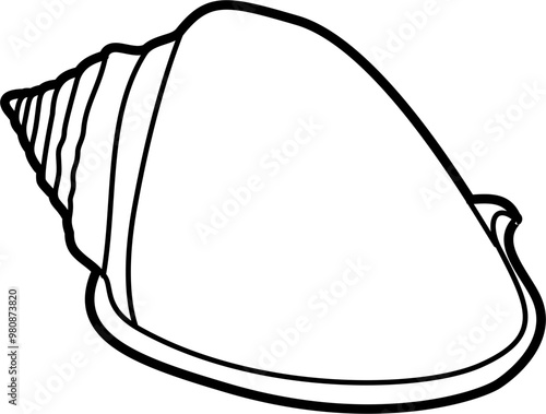 Helmet shell outline illustration vector photo