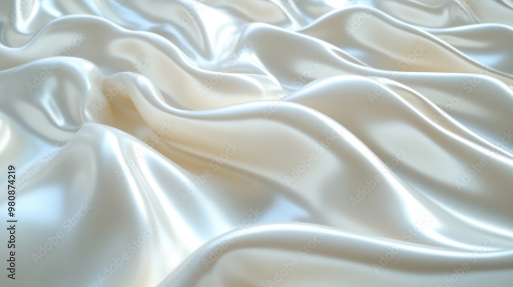 Fototapeta premium Smooth, flowing fabric texture resembling silk or satin.