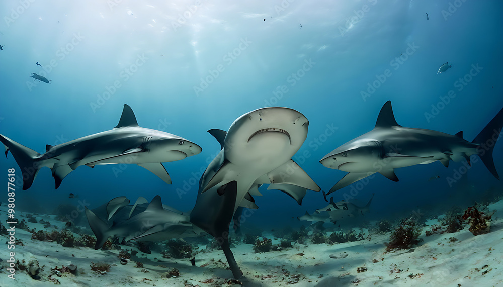 Fototapeta premium shark in the sea