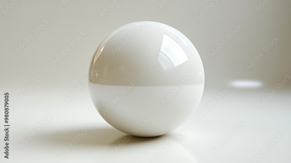 A smooth white sphere on a minimalistic background. A smooth white sphere on a minimalistic background.