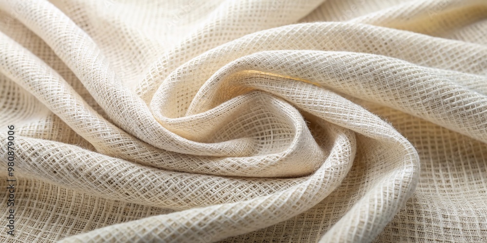 Soft, airy flax fiber cloth featuring an intricate ivory interwoven pattern creates a subtle, neutral textured backdrop perfect for product or still-life photography. Soft, airy flax fiber cloth featuring an intricate ivory interwoven pattern creates a subtle, neutral textured backdrop perfect for product or still-life photography.