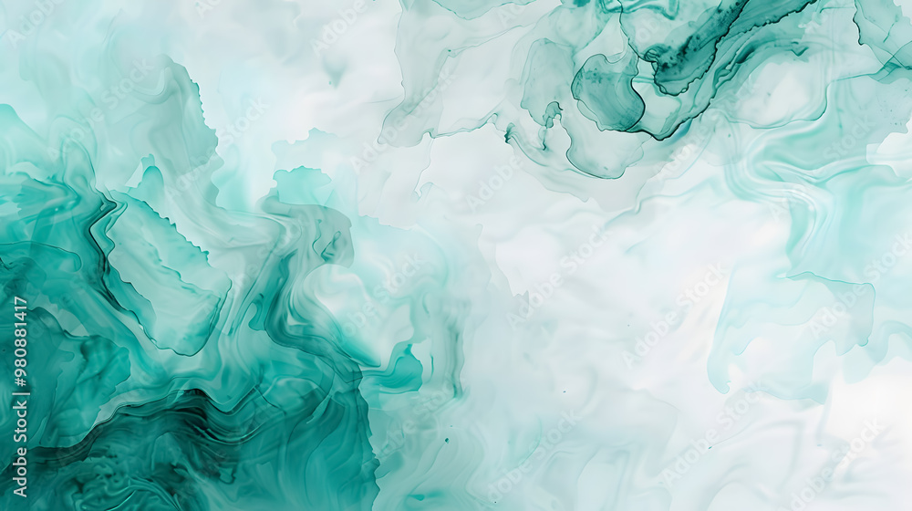 Abstract watercolor paint background with teal blue and green liquid fluid texture for banners Abstract watercolor paint background with teal blue and green liquid fluid texture for banners