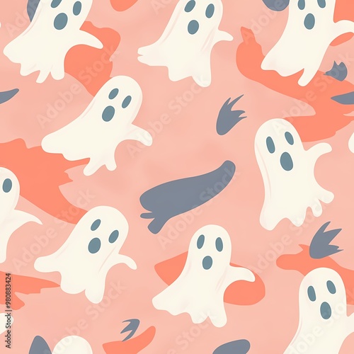 Ethereal Halloween: Minimalist Ghost Patterns for Influencer Story Templates