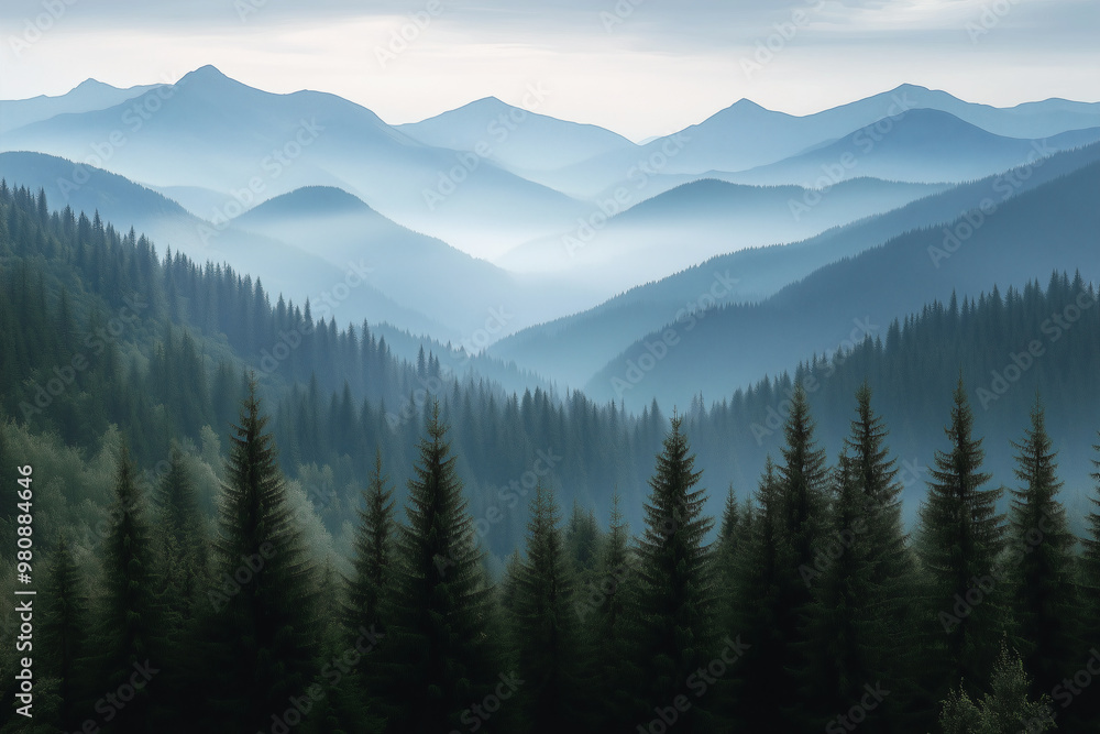 mountains carpathian coniferous forests high quality photo breathtaking view evergreen pine trees illustration mountains carpathian coniferous forests high quality photo breathtaking view evergreen pine trees illustration