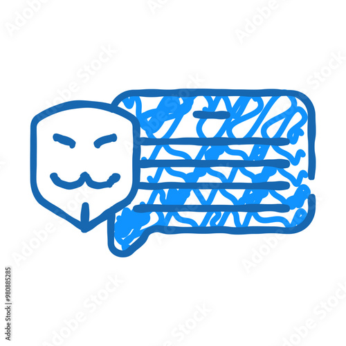 anonymous review doodle icon sketch vector. anonymous review sign. isolated symbol illustration