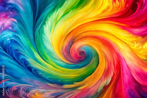 Vibrant abstract watercolor texture background featuring swirling Brushstrokes of bright pink, yellow, blue, and green hues, perfect for decoration and colorful design.