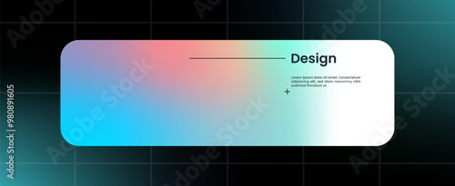 Modern design element in gradient color. Futuristic pop up interface.