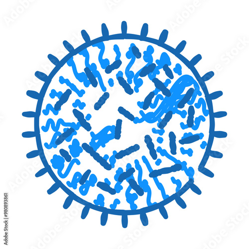 unhealthy bacteria doodle icon sketch vector. unhealthy bacteria sign. isolated symbol illustration