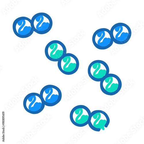 pneumococcus infection doodle icon sketch vector. pneumococcus infection sign. isolated symbol illustration