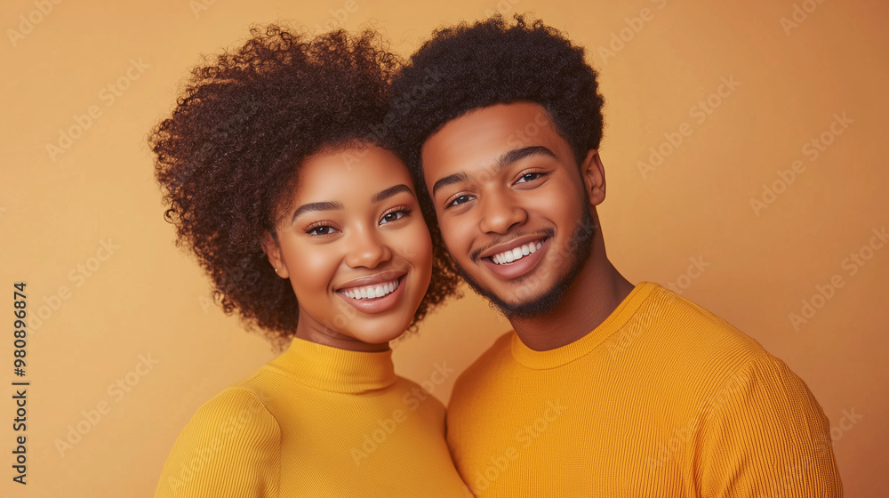 Portrait of a beautiful young Black woman with a radiant smile, taking a selfie in retro-style clothes. She stands confidently, her playful energy shining through as she poses agai Portrait of a beautiful young Black woman with a radiant smile, taking a selfie in retro-style clothes. She stands confidently, her playful energy shining through as she poses agai