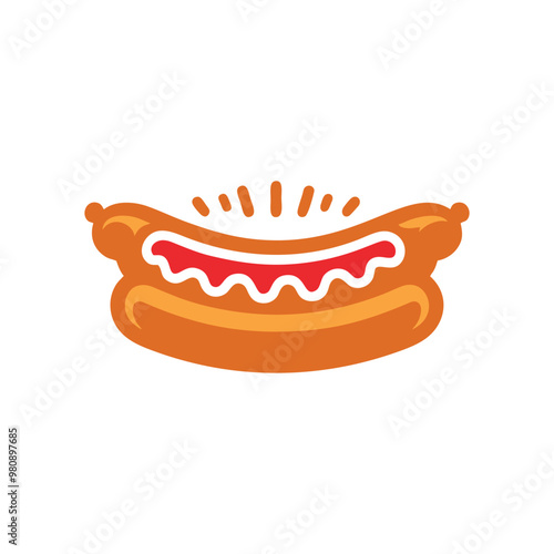 Vector hot dog illustration design