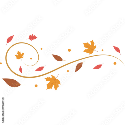 Wind Blowing Autumn Leaf
